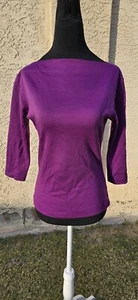 1950s Style Purple Vivien Of Holloway Slash Neck Top - Picture 1 of 6