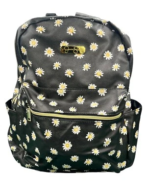 Mochila interior negra margarita soporte para computadora portátil Jessica Simpson Foto 1 de 4