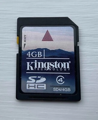 Kingston Class 4 4GB SDHC memory card - Made in Japan + Tracked Postage - Image 1 of 2