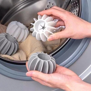 Laundry Ball Reusable Silicone Clothes Hair Cleaning Pet Remover Wash Ball - Picture 1 of 32