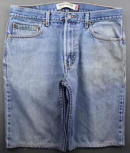 Pantaloncini jeans Levi's 505 regular fit vintage 2003 lavaggio medio 1005 cotone taglia 34 - Foto 1 di 11