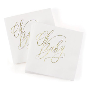 Oh Baby Foil Shower Napkins - 50 count