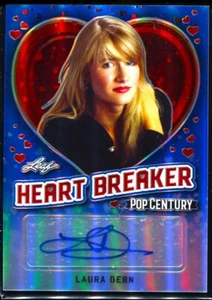2018 Leaf Pop Century LAURA DERN Heart Breaker Blue Auto Autograph #/25 Jurassic - Picture 1 of 2