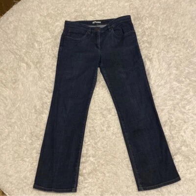 Eileen Fisher Jeans Womens Size Small Petite Black High Blue Straight Stretch - Image 1 of 4