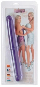 TWINZER 12" DOUBLE DONG PURPLE TOYS SEXY LESBO - Foto 1 di 4