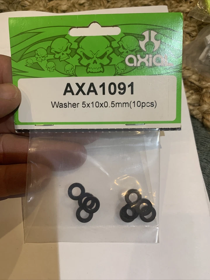New Axial SCX10 AX10 Wraith Washer 5x10x.5 Black (10PCS) AX1091 - Image 1 of 4