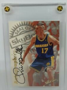 1997 Skybox Autographics Chris Mullin Golden State Warriors Auto Card RARE mint 