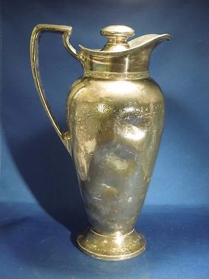 Vintage Wallace Bros Silver Co. Pitcher V8101 64 Ounces Silver Plate Decorative - Image 1 of 4