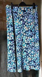 David Nieper Lightweight Skirt, Blue Floral, Large - Picture 1 of 5