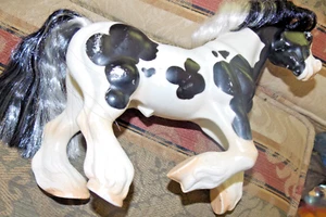 Cavallo da tiro maculato Grand Champions vintage anni 90 - bianco nero 8" x 7" - Foto 1 di 2