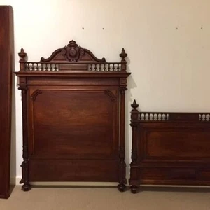 Antique single bed Louis 19th CENTURY original European bed - Picture 1 of 10