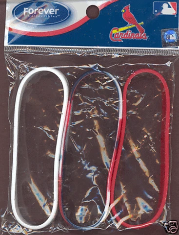 St Louis Cardinals 3 Rubber Wristbands Bracelets New Cover