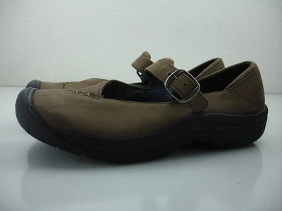 Mujer 7 M Keen Presidio MJ Mary Jane Zapatos Marrón Nubuck Cuero Hebilla Mocasines Foto 1 de 4