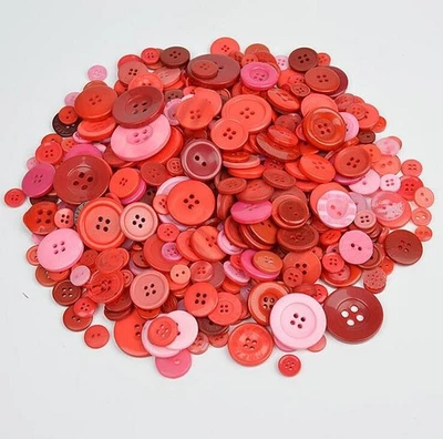 100Pcs Round Resin Buttons for Sewing Apparel DIY Craft Arts Handmade Mixed Size - Image 1 of 4