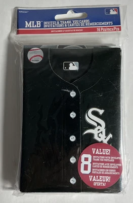 MLB Chicago White Sox fiesta de béisbol 8 invitaciones y 8 tarjetas de agradecimiento Foto 1 de 2