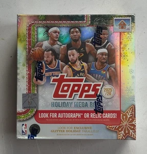 2025 TOPPS NBA BASKETBALL HOLIDAY MEGA HOBBY BOX FACTORY SEALED NEW (100 Cards) - Picture 1 of 2