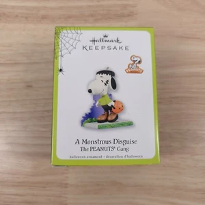 Hallmark Snoopy adorno de Halloween "Un disfraz monstruoso" recuerdo de pandilla de cacahuetes - Imagen 1 de 9