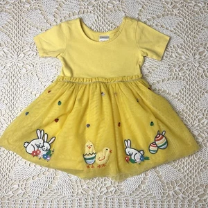 Hanna Andersson Baby Mädchen 2t gelb Osterhase Küken Applikation Tüll Tutu Kleid - Bild 1 von 5