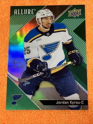 /99 Jordan Kyrou 2024-25 Allure #76 GREEN RAINBOW - St. Louis Blues - Image 1 of 3