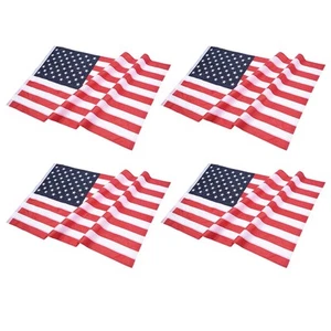 4Pcs 3x5FT American Flag Stars Sewn Stripes Brass Grommets U.S. USA 210D Oxford - Bild 1 von 9