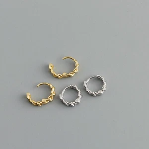 Kleine Klapp Creolen "Kette" echt Sterling Silber 925 Damen Ohrringe Kreolen - Bild 1 von 11