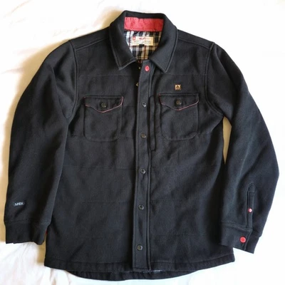 Matix Mikey Leblanc Black SM Snap Button Zip-up Plaid Lined Shirt Jacket Shacket - Image 1 of 4