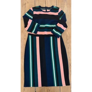 Eloquii Multicolor Striped Knit Midi Dress Size 14 Career Casual - Picture 1 of 7