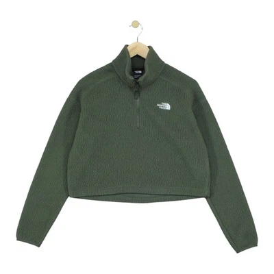 North Face 1/4 Zip Fleece Womens Size M Green Sherpa Pullover - Image 1 of 4