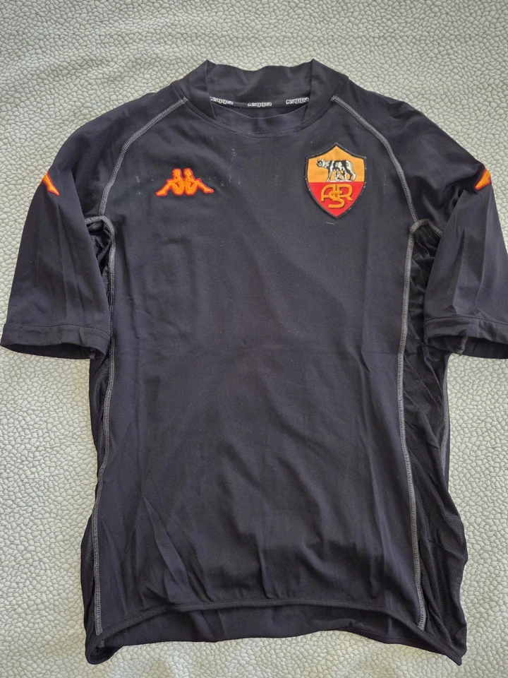 Maglia storica As Roma, Batistuta 33, 2002-2003, Nero, Originale, Taglia L - Immagine 1 di 4