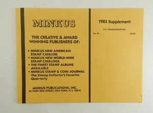 Páginas de álbum de estampillas complementarias conmemorativas de Minkus Estados Unidos 1983 - Imagen 1 de 2