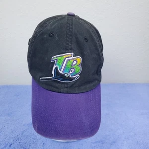 47 Brand Tampa Bay Devil Rays  Black Purple Clean Up Copperstown Hat Cap OSFA - Picture 1 of 20