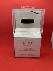 Brand New Plantronics M70 Bluetooth Headset Speaks English & Spanish Black Gray - Picture 1 of 2