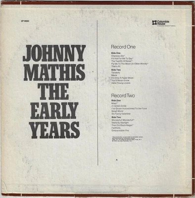 Johnny Mathis, The Early Years, (2xLP, Comp), NM or M-, 3863562514 - Image 1 of 4