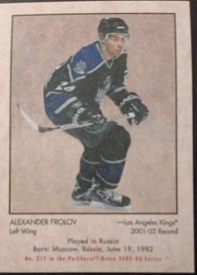 2002 - 2003 ITG Parkhurst Alexander Frolov Retro Mini Kings Hockey Card - Image 1 of 2