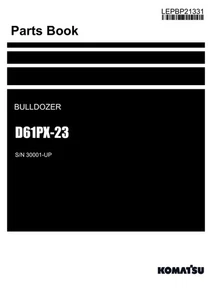 Manual de catálogo de piezas de bulldozer Komatsu D61PX-23 SN 30001-UP - Imagen 1 de 1