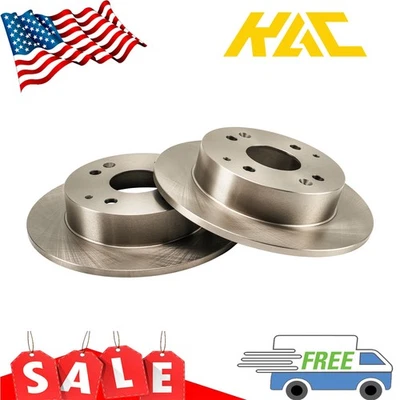 Rear Solid Brake Disc Rotors Fits 1998-2002 Honda Accord 2.3L 1998-1999 Acura CL - Image 1 of 4