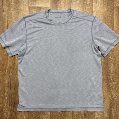 Tommy Bahama Paradise Blend Tee Shirt Men's Large Heather Blue Tencel Blend - Image 1 of 4