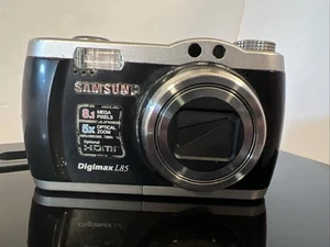 Samsung Digimax L85 Digital Camera 8.1MP Black Silver Working Poor Condition - Picture 1 of 15