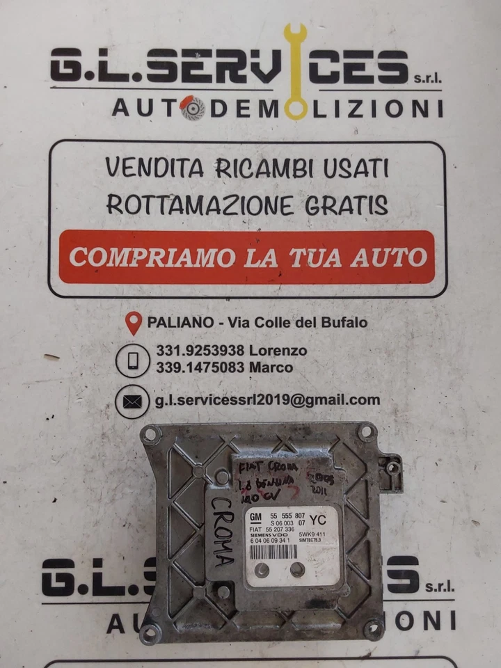 CENTRALINA MODULO UNITA CONTROLLO GESTIONE FIAT CROMA 1.8 BENZINA 140CV 05-11 - Immagine 1 di 4