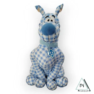 XL blau kariert Scooby Doo Stofftier Figur leichter Schaum 18 Zoll fest Plüschtier Fabrik - Bild 1 von 12