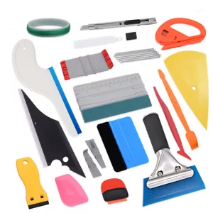 Pro Car Wrap Application Auto Window Tint Tools Decal Squeegee Felt Handle Wiper - Picture 1 of 12