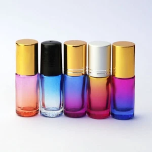 5ml 10ml Colorful Thick Glass Roller Bottles for Essential Oil Perfume with Ball - Picture 1 of 12