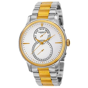 Mens Akribos XXIV AK728TTG Multifunction Day/Date Two-tone Stainless Steel Watch - Picture 1 of 7
