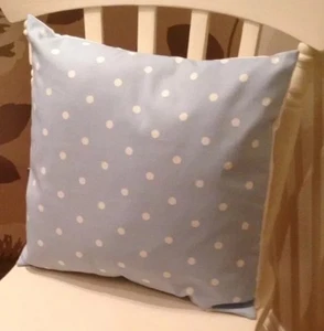 Clarke and Clarke Shabby Chic Blue Polka Dot Spot Dotty 16" Cushion Cover - Picture 1 of 1