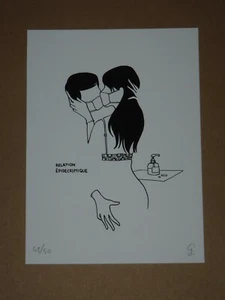 Petites Luxures Beziehung Epidermirque signiert nummeriert Kunstdruck Poster - Bild 1 von 5