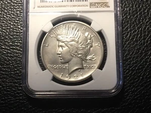 1921 peace dollar NGCAu details does not show heavy cleaning lines - Picture 1 of 6