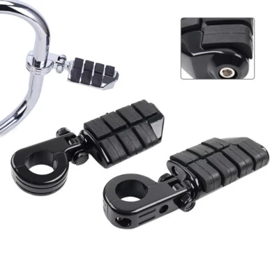 1-1/4" Highway Bar Footpeg Foot Pegs Mount For Harley Touring Road Glide BLK - Image 1 of 4