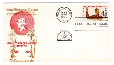 #1145 Boy Scouts 1960 FDC - George Washington Chapter SOS - Image 1 of 2