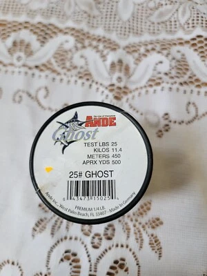 Monofilamento fantasma Ande G14-25C, carrete de 1/4 libra, 25 libras 500 yardas transparente Foto 1 de 2
