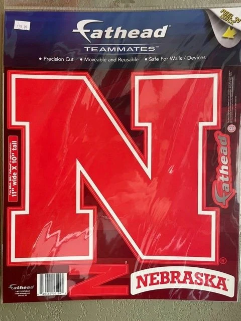 Calcomanía Real BIG FATHEAD de Nebraska Cornhuskers - 11 x 10 pulgadas *GO BIG RED **NUEVO** Foto 1 de 1